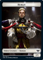 Human (001) // Vampire (007) Double-sided Token [Innistrad: Crimson Vow Tokens] | Gate City Games LLC