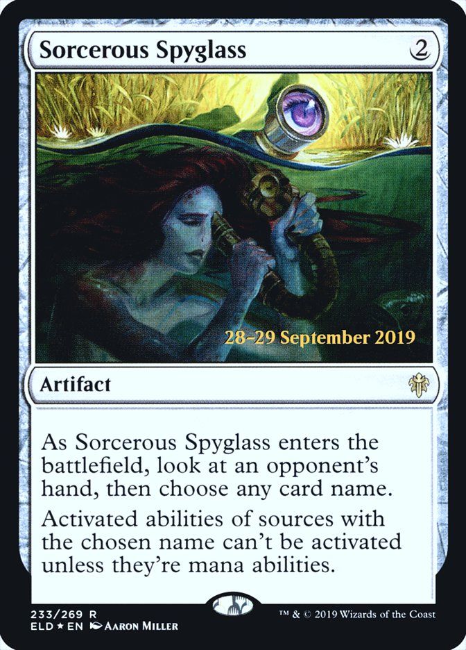 Sorcerous Spyglass  [Throne of Eldraine Prerelease Promos] | Gate City Games LLC