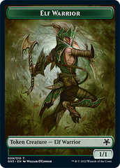 Dragon // Elf Warrior Double-Sided Token [Game Night: Free-for-All Tokens] | Gate City Games LLC