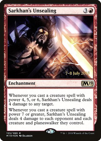 Sarkhan's Unsealing [Core Set 2019 Promos] | Gate City Games LLC