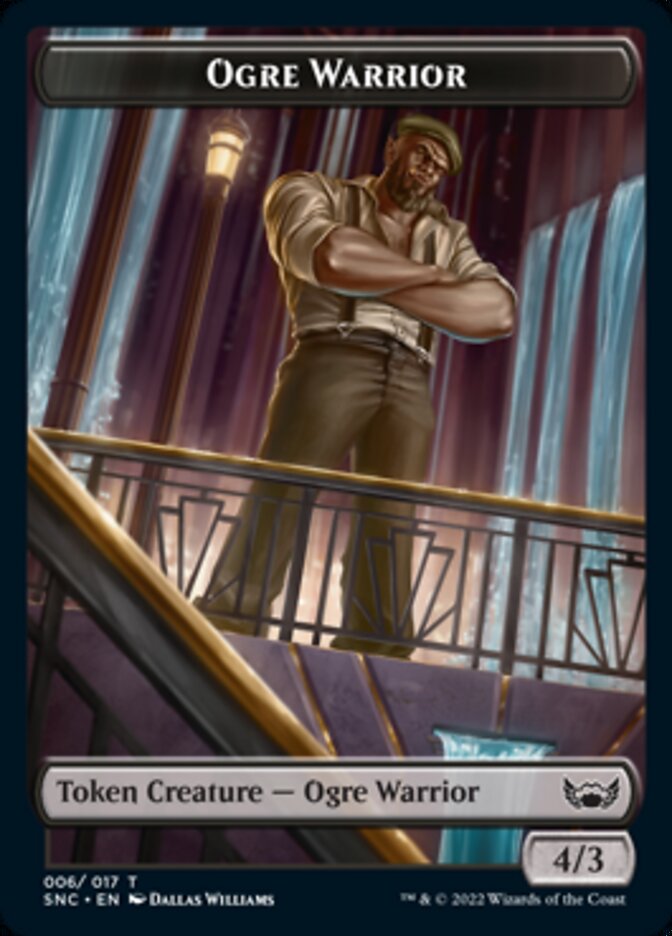 Ogre Warrior // Rhino Warrior Double-sided Token [Streets of New Capenna Tokens] | Gate City Games LLC