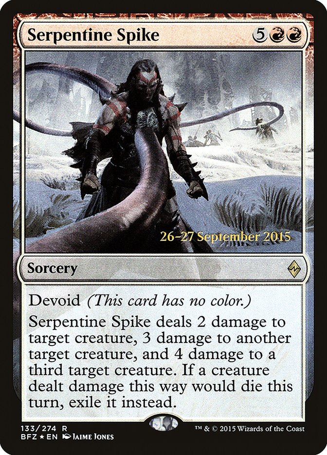 Serpentine Spike  [Battle for Zendikar Prerelease Promos] | Gate City Games LLC