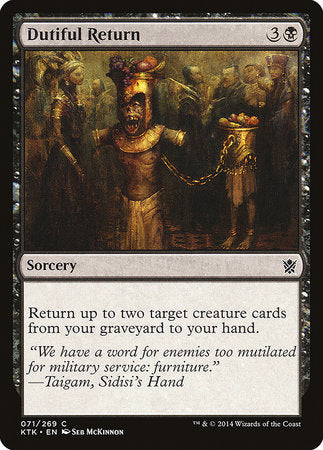 Dutiful Return [Khans of Tarkir] | Gate City Games LLC