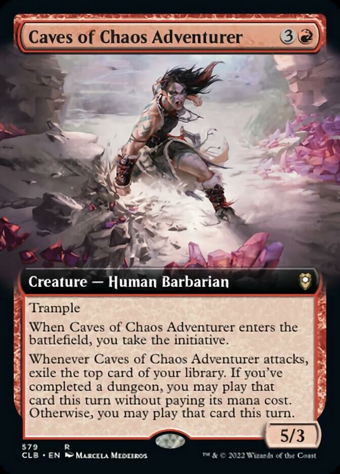 Caves of Chaos Adventurer (Extended Art) [Commander Legends: Battle for Baldur's Gate] | Gate City Games LLC