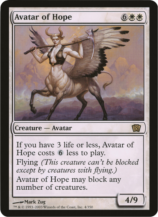 Avatar of Hope (Oversized) [Eighth Edition Box Topper] | Gate City Games LLC