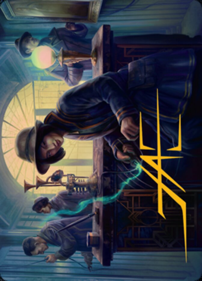 Wiretapping Art Card (Gold-Stamped Signature) [Streets of New Capenna Art Series] | Gate City Games LLC