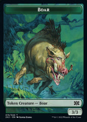 Boar // Knight Double-sided Token [Double Masters 2022 Tokens] | Gate City Games LLC