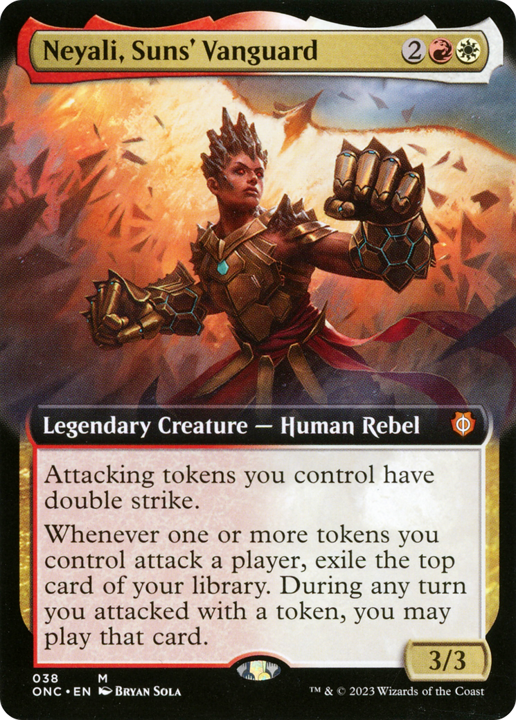 Neyali, Suns' Vanguard (Extended Art) [Phyrexia: All Will Be One Commander] | Gate City Games LLC