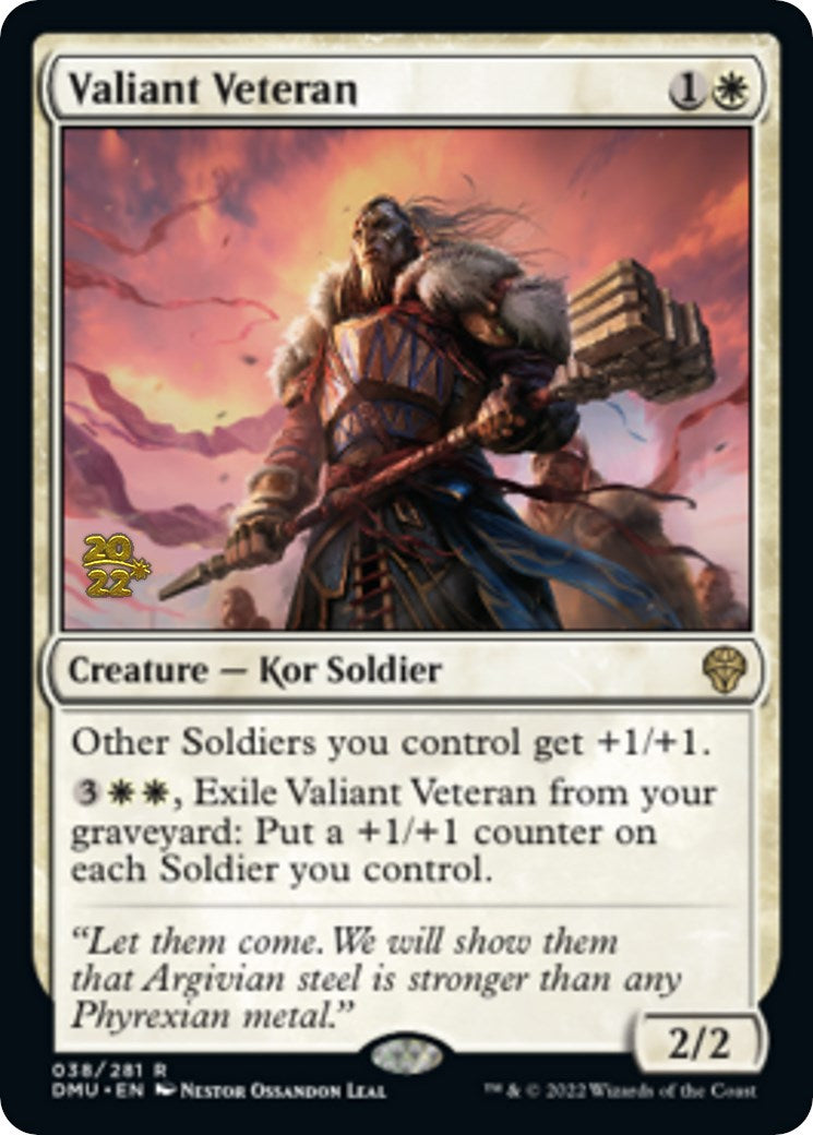 Valiant Veteran [Dominaria United Prerelease Promos] | Gate City Games LLC