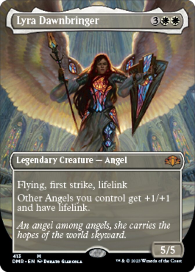 Lyra Dawnbringer (Borderless Alternate Art) [Dominaria Remastered] | Gate City Games LLC