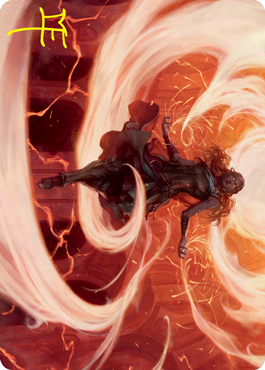 Crackle with Power Art Card (Gold-Stamped Signature) [Strixhaven: School of Mages Art Series] | Gate City Games LLC