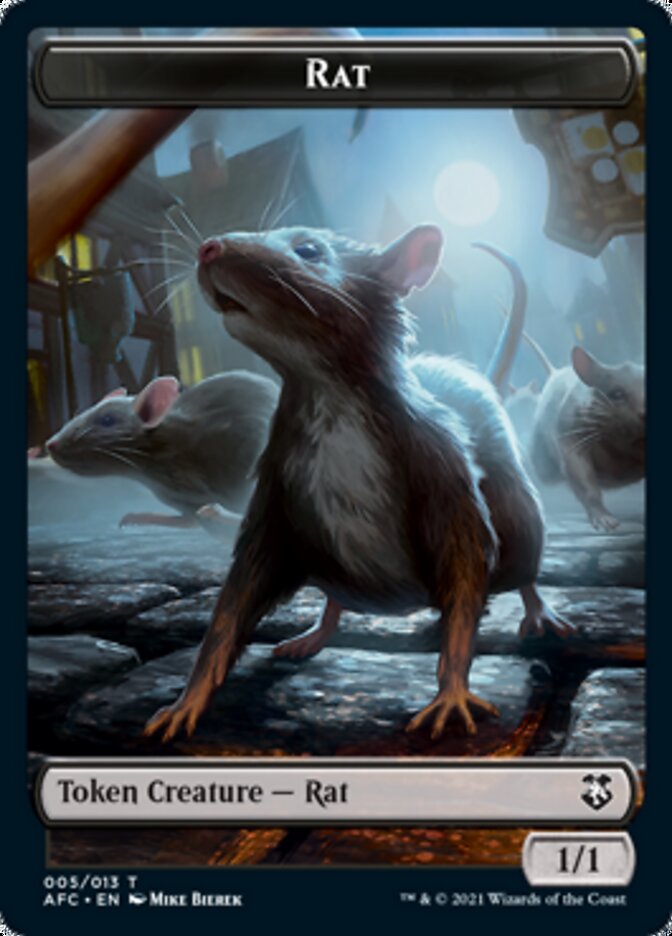 Rat // Zombie Double-sided Token [Dungeons & Dragons: Adventures in the Forgotten Realms Commander Tokens] | Gate City Games LLC