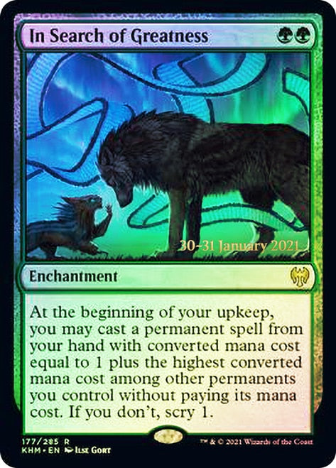 In Search of Greatness  [Kaldheim Prerelease Promos] | Gate City Games LLC