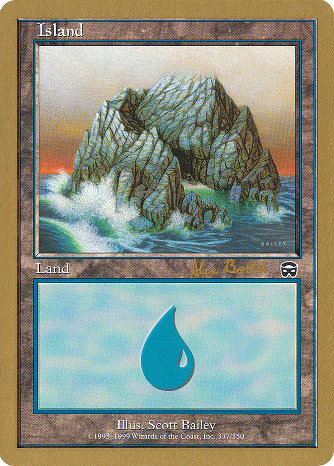 Island (ab337a) (Alex Borteh) [World Championship Decks 2001] | Gate City Games LLC