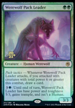 Werewolf Pack Leader [Dungeons & Dragons: Adventures in the Forgotten Realms Prerelease Promos] | Gate City Games LLC