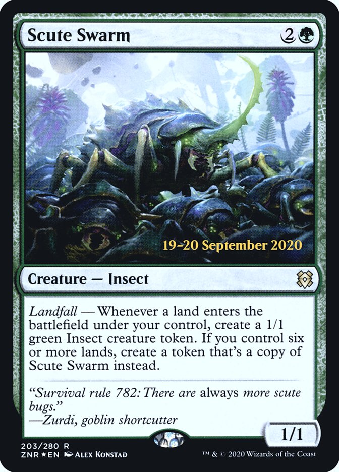 Scute Swarm  [Zendikar Rising Prerelease Promos] | Gate City Games LLC