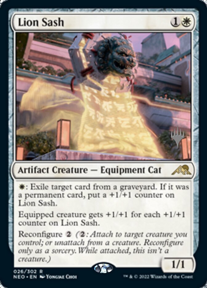 Lion Sash (Promo Pack) [Kamigawa: Neon Dynasty Promos] | Gate City Games LLC