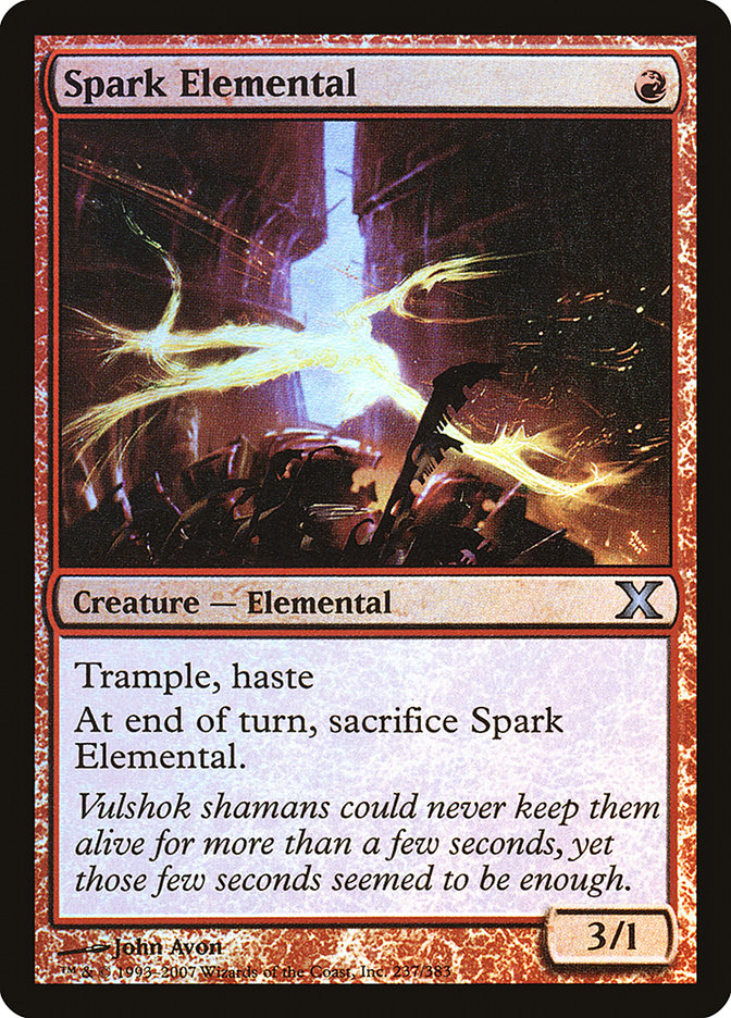 Spark Elemental (Premium Foil) [Tenth Edition] | Gate City Games LLC