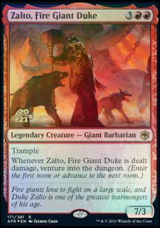 Zalto, Fire Giant Duke [Dungeons & Dragons: Adventures in the Forgotten Realms Prerelease Promos] | Gate City Games LLC
