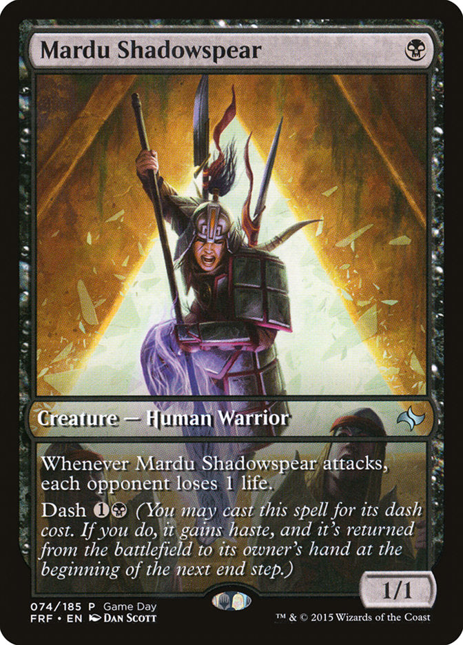 Mardu Shadowspear (Game Day) [Fate Reforged Promos] | Gate City Games LLC