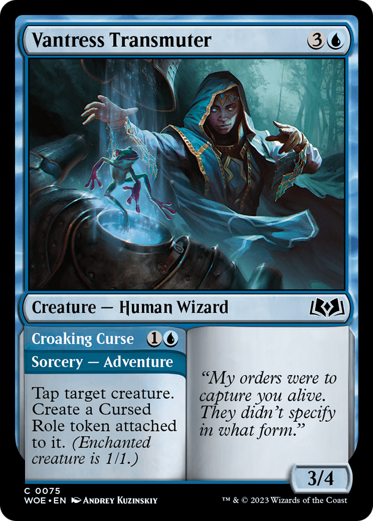 Vantress Transmuter // Croaking Curse [Wilds of Eldraine] | Gate City Games LLC