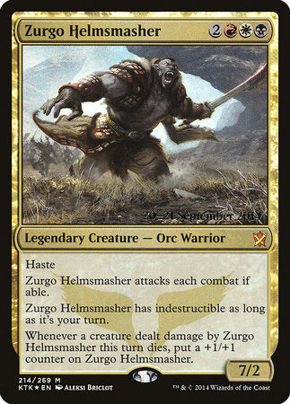 Zurgo Helmsmasher [Khans of Tarkir Promos] | Gate City Games LLC