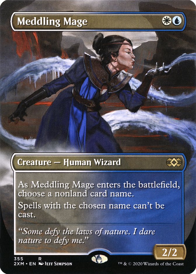 Meddling Mage (Borderless) [Double Masters] | Gate City Games LLC