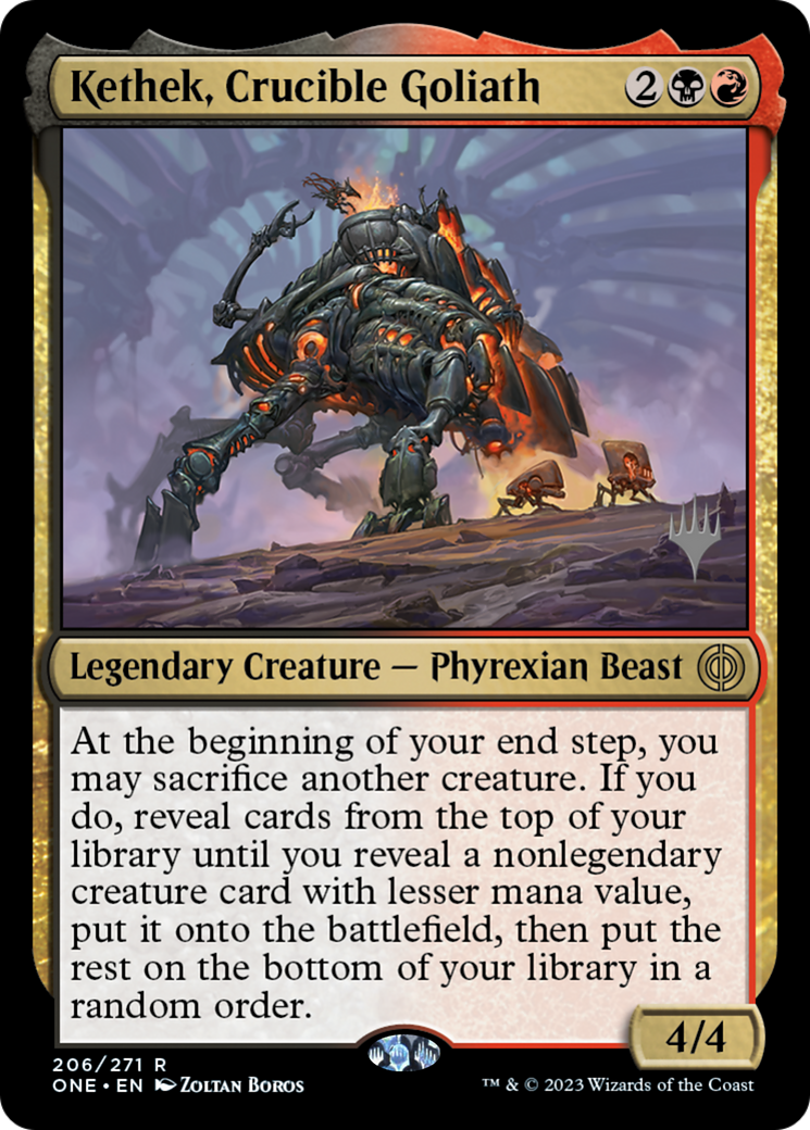 Kethek, Crucible Goliath (Promo Pack) [Phyrexia: All Will Be One Promos] | Gate City Games LLC