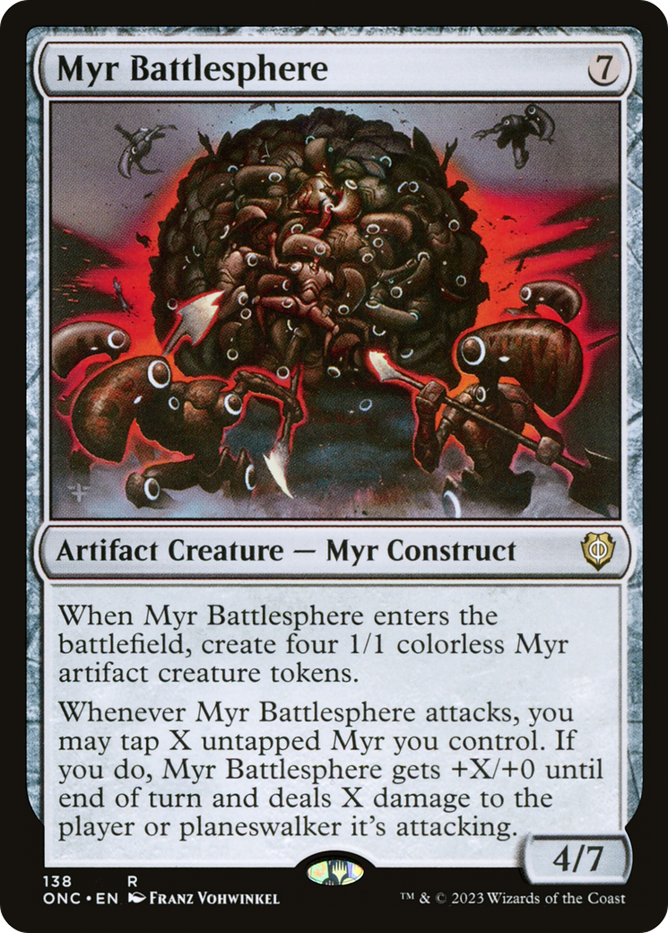 Myr Battlesphere [Phyrexia: All Will Be One Commander] | Gate City Games LLC