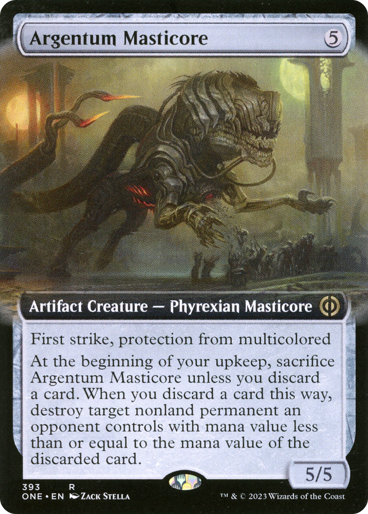 Argentum Masticore (Extended Art) [Phyrexia: All Will Be One] | Gate City Games LLC