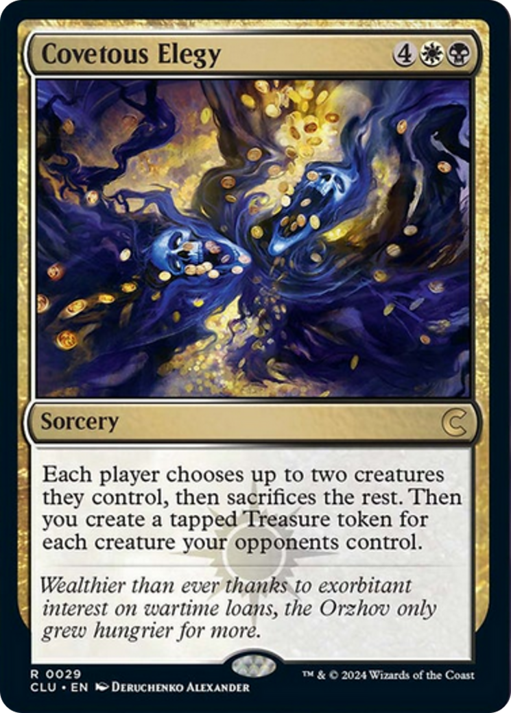 Covetous Elegy [Ravnica: Clue Edition] | Gate City Games LLC