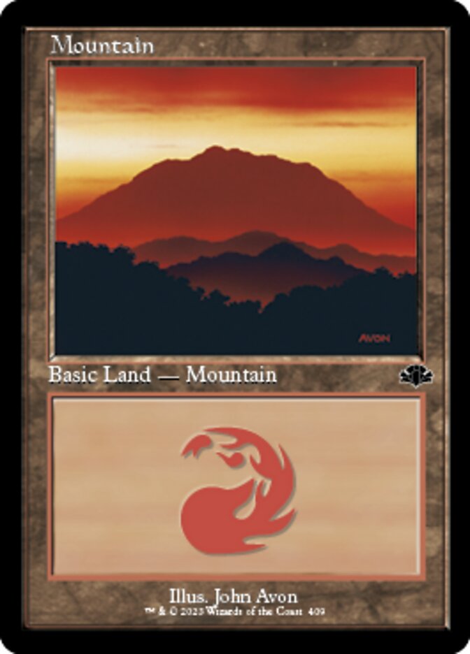 Mountain (409) (Retro) [Dominaria Remastered] | Gate City Games LLC