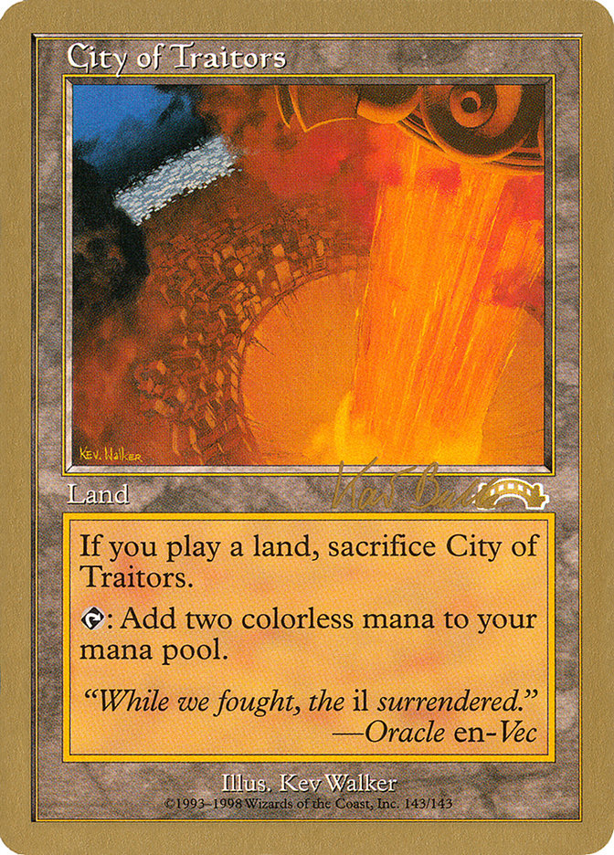 City of Traitors (Kai Budde) [World Championship Decks 1999] | Gate City Games LLC