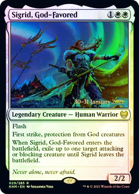 Sigrid, God-Favored  [Kaldheim Prerelease Promos] | Gate City Games LLC