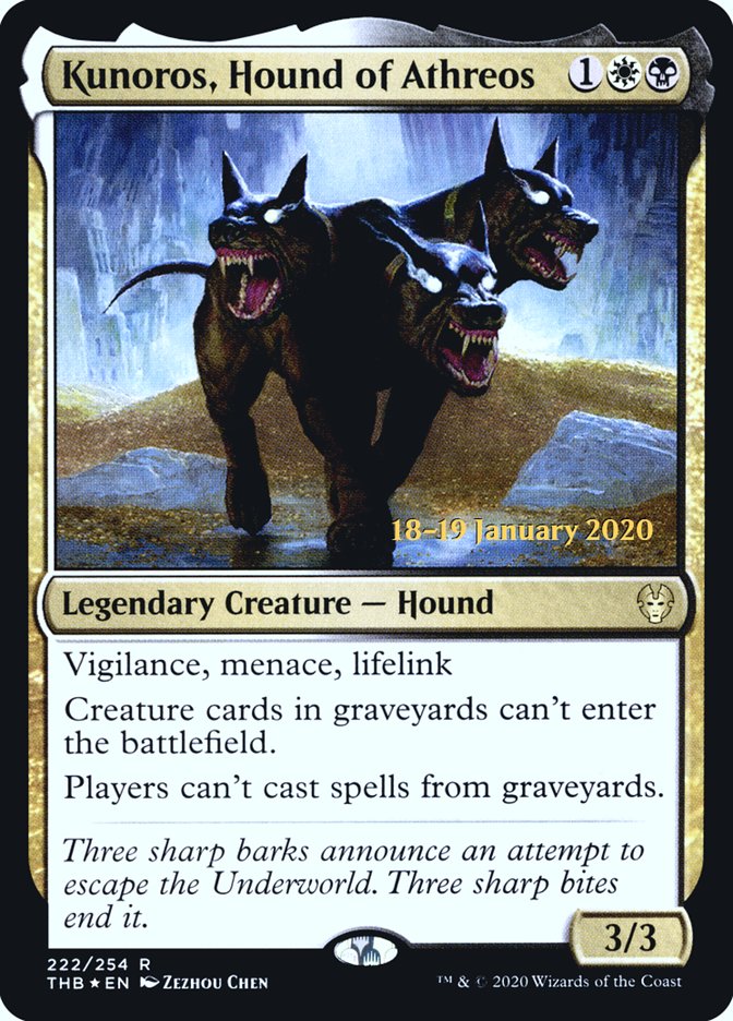 Kunoros, Hound of Athreos [Theros Beyond Death Prerelease Promos] | Gate City Games LLC