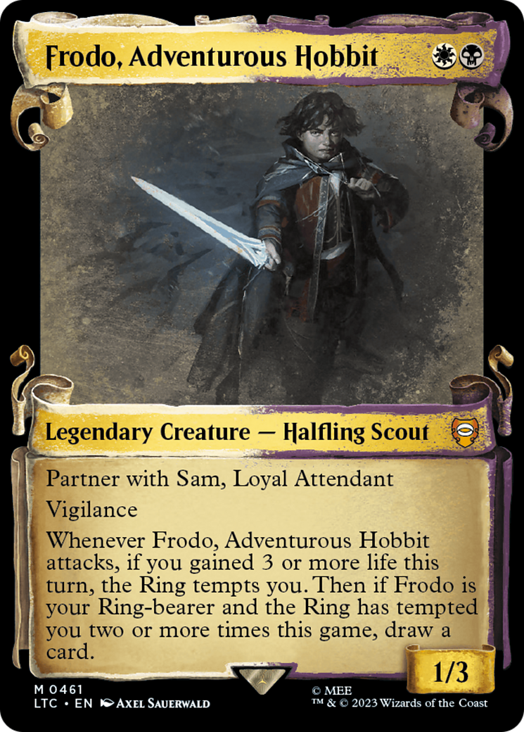 Frodo, Adventurous Hobbit [The Lord of the Rings: Tales of Middle-Earth Commander Showcase Scrolls] | Gate City Games LLC