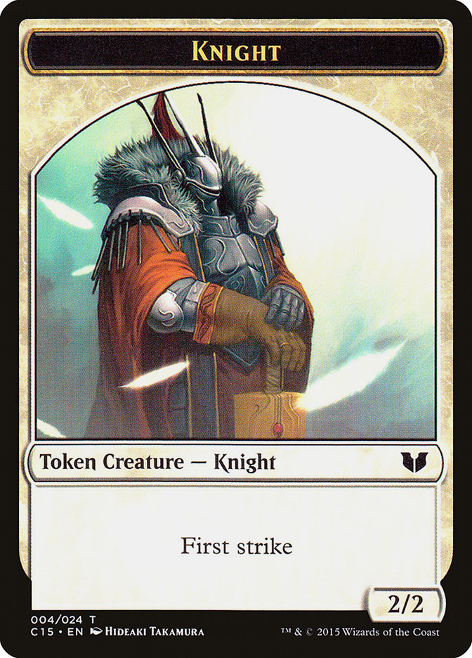 Knight (004) // Elemental Shaman Double-Sided Token [Commander 2015 Tokens] | Gate City Games LLC