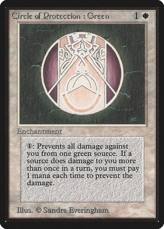 Circle of Protection: Green [Limited Edition Beta] | Gate City Games LLC