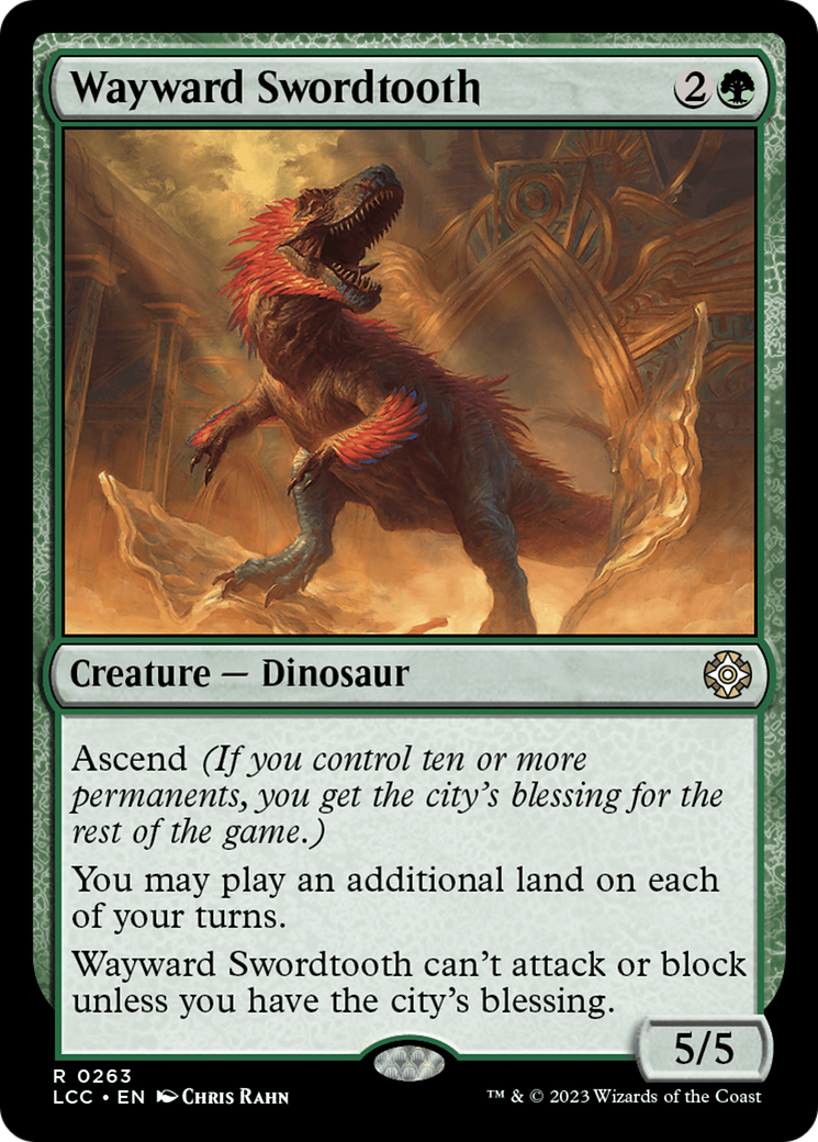 Wayward Swordtooth [The Lost Caverns of Ixalan Commander] | Gate City Games LLC