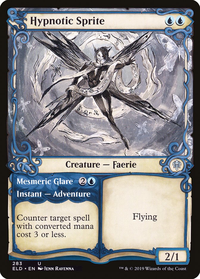 Hypnotic Sprite // Mesmeric Glare (Showcase) [Throne of Eldraine] | Gate City Games LLC