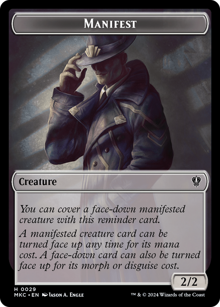 Insect (0016) // Manifest Double-Sided Token [Murders at Karlov Manor Commander Tokens] | Gate City Games LLC