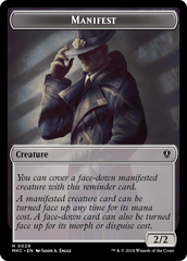 Insect (0016) // Manifest Double-Sided Token [Murders at Karlov Manor Commander Tokens] | Gate City Games LLC