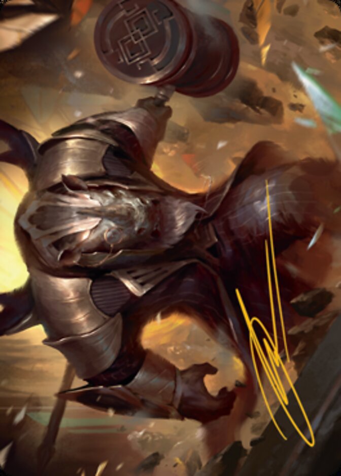 Perrie, the Pulverizer Art Card (Gold-Stamped Signature) [Streets of New Capenna Art Series] | Gate City Games LLC