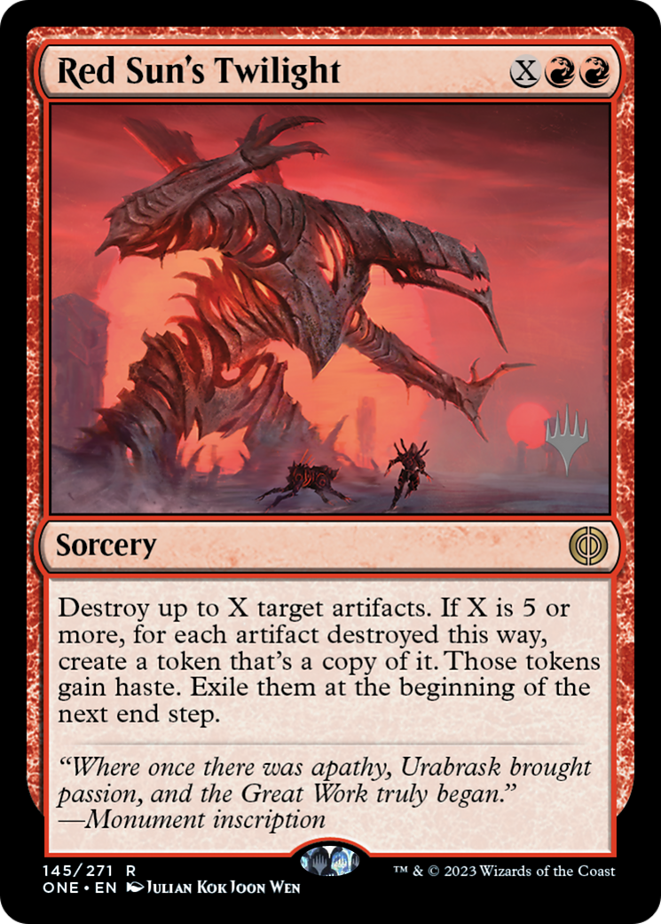 Red Sun's Twilight (Promo Pack) [Phyrexia: All Will Be One Promos] | Gate City Games LLC