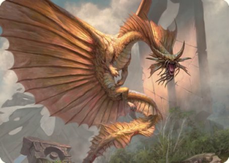 Ancient Gold Dragon Art Card (28) [Commander Legends: Battle for Baldur's Gate Art Series] | Gate City Games LLC