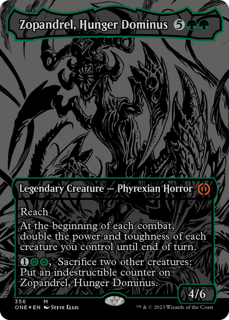 Zopandrel, Hunger Dominus (Oil Slick Raised Foil) [Phyrexia: All Will Be One] | Gate City Games LLC