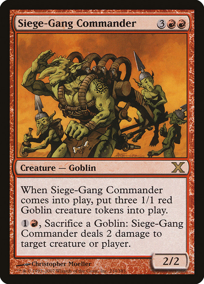 Siege-Gang Commander [Tenth Edition] | Gate City Games LLC