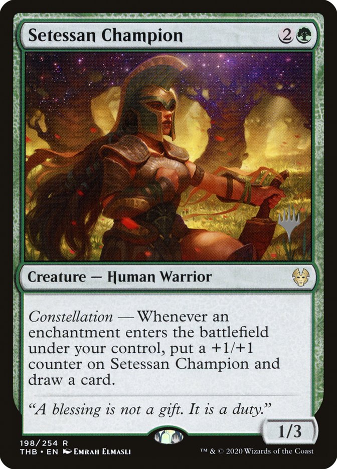 Setessan Champion (Promo Pack) [Theros Beyond Death Promos] | Gate City Games LLC