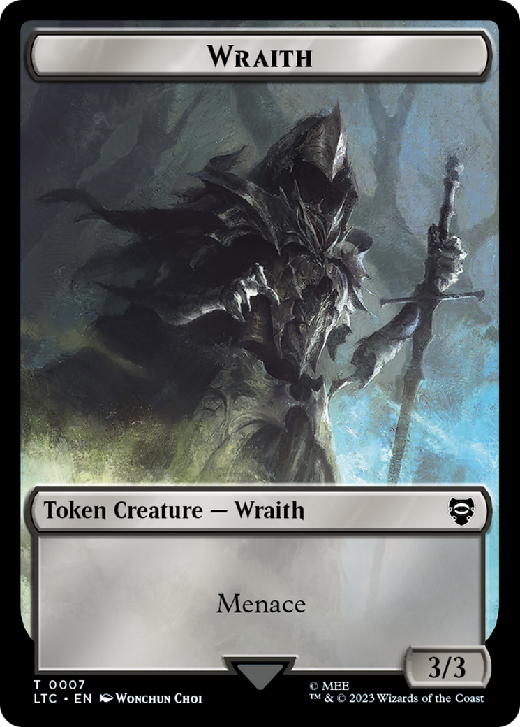 Food // Wraith Double-Sided Token [The Lord of the Rings: Tales of Middle-Earth Commander Tokens] | Gate City Games LLC