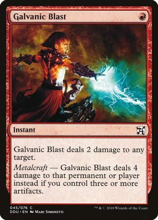 Galvanic Blast [Duel Decks: Elves vs. Inventors] | Gate City Games LLC